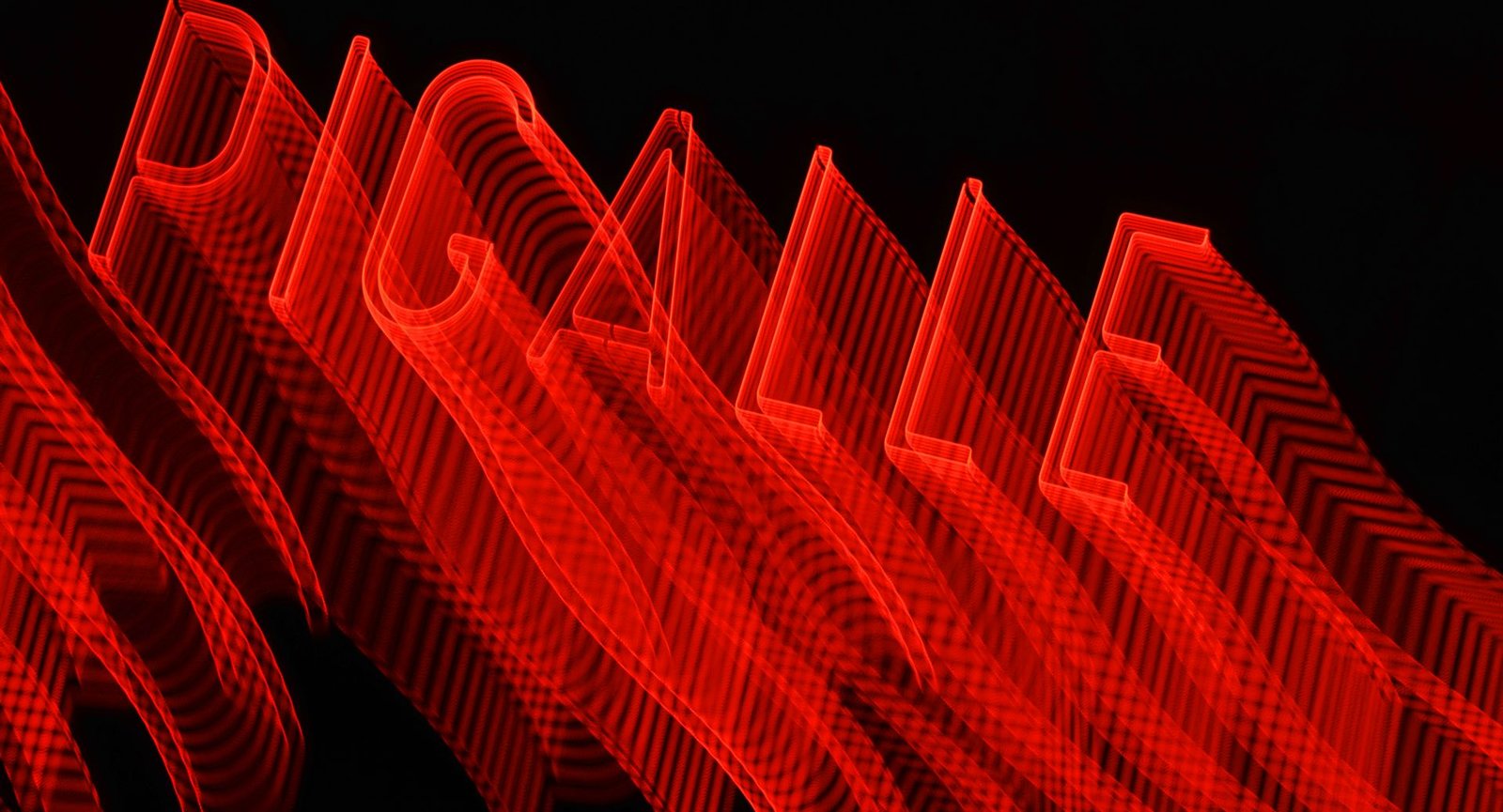 Red neon Pigalle sign