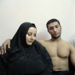 2nd Prize People – Staged Portraits Stories: Ali, a young Egyptian bodybuilder, poses with his mother © Denis Dailleux, France, Agence Vu